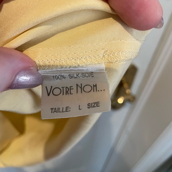 100% SILK Votre Nom button down shirt - Picture 6 of 7